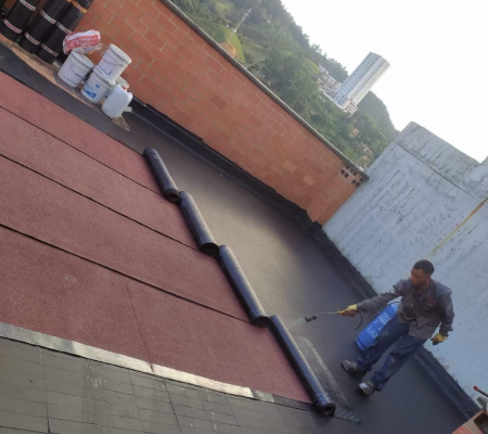 instalación de poliester al calor